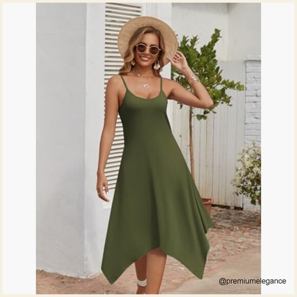 Maxi Sundress with Pockets, Spaghetti Strap, Bohemian Beach Cover Up - Picture 3 of 7